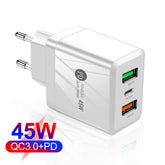 #A PD 25W + Dual QC3.0 Mobile Phone Wall Charging Chargers for Phone 13 Pro Xiao
